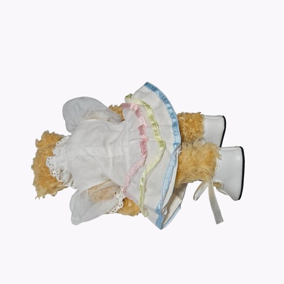 Vintage 90s Gallery Teddy Bears 10 Inch Posable Arms Legs Dress Plush 0702 Toy - Picture 3 of 12